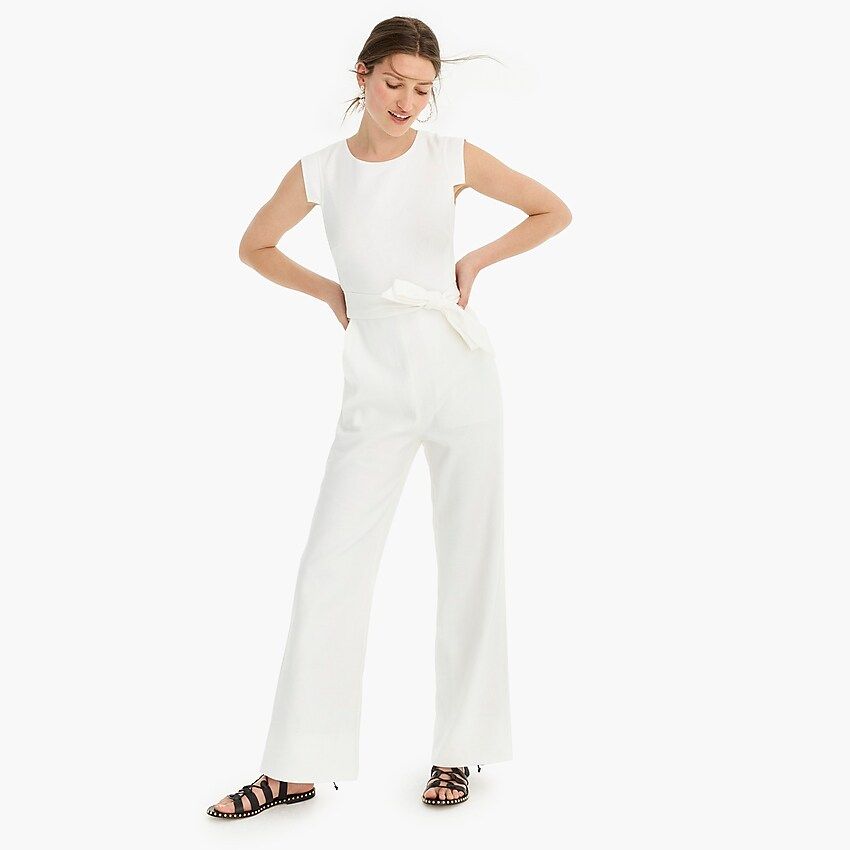 j crew white jumpsuit